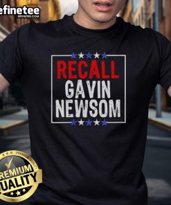 Nice Recall Gavin Newsom T-Shirt featuring bold text design for political activism and California voter awareness.