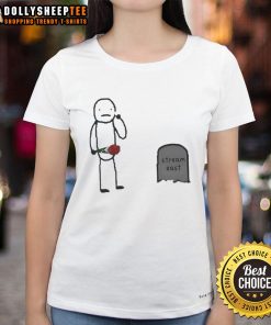 Graphic ladies tee featuring 'Nice RIP Streameast' design, perfect for casual wear and streaming enthusiasts.