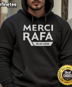 Nice Roland Garros Merci Rafa Hoodie featuring vibrant colors and stylish design, perfect for tennis fans.