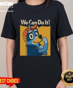 Nice Rosie The Heeler ladies tee featuring a vibrant design of a playful Australian Cattle Dog for dog lovers.