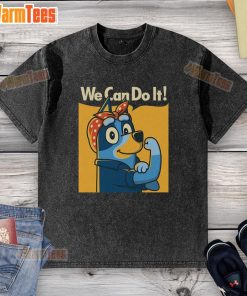 Nice Rosie The Heeler washed t-shirt featuring a playful design of an Australian Cattle Dog in vibrant colors.