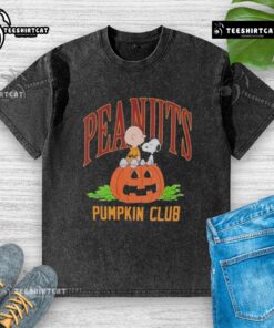 Nice RSQ x Peanuts Pumpkin Club Halloween 2025 washed t-shirt featuring a festive design perfect for Halloween celebrations.