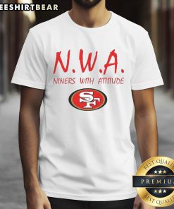 Alt Text: Nice San Francisco 49ers N.W.A 'Niners With Attitude' T-Shirt featuring bold graphics and vibrant colors.