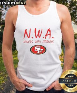 Stylish Nice San Francisco 49ers N.W.A Niners With Attitude tank top featuring vibrant graphics and team colors.