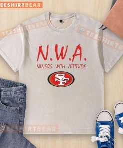 Nice San Francisco 49ers N.W.A Niners With Attitude washed t-shirt featuring bold team graphics and a casual style.