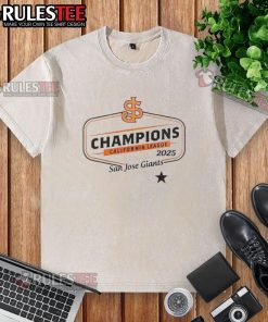 Nice San Jose Giants California League 2025 washed t-shirt featuring team logo and vintage style design.