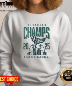Seattle Mariners 2025 Division Champs sweatshirt celebrating their Best in the West victory with a stylish design.
