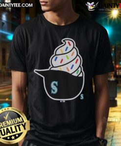 Nice Seattle Mariners Ice Cream Hat T-Shirt featuring vibrant graphics, perfect for baseball fans and summer fun.