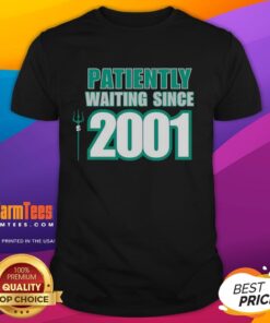 Nice Seattle Mariners Patiently Waiting Since 2001 T-Shirt featuring a vintage design for passionate baseball fans.