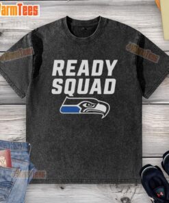 Seattle Seahawks Ready Squad washed t-shirt featuring team colors and logo, perfect for game day and fans alike.