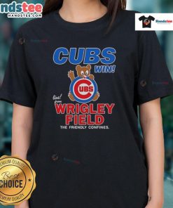 Nice Shota Imanaga Chicago Cubs win celebration at Wrigley Field, featuring a stylish ladies tee in team colors.
