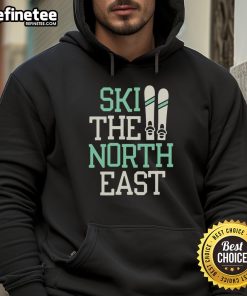 Stylish Nice Ski The North East Hoodie in a snowy landscape, perfect for winter sports enthusiasts and outdoor adventures.