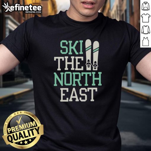 Nice Ski The North East T-Shirt featuring a stylish design perfect for winter sports enthusiasts in the Northeast.