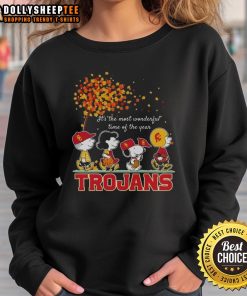 Cozy autumn sweatshirt featuring Snoopy and friends with 'It's the Most Wonderful Time of the Year' design.