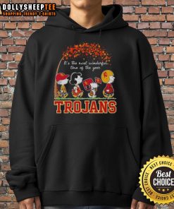 Cozy autumn hoodie featuring Snoopy and friends, perfect for celebrating the most wonderful time of the year.