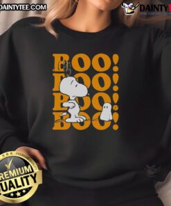 Alt Text: Cute Snoopy Boo Boo Boo Happy Halloween sweatshirt featuring a festive design perfect for Halloween celebrations.