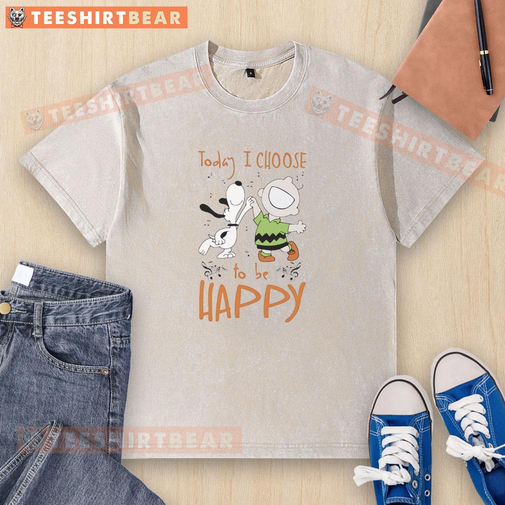 Nice Snoopy Today I Choose To Be Happy Washed T Shirt Alt Text: Nice Snoopy Today I Choose To Be Happy washed t-shirt featuring a cheerful Snoopy graphic for a positive vibe.
