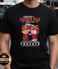 Nice Snoopy Touch Hands Charlie Brown t-shirt for Chiefs fans: 'Yesterday, Today, Tomorrow, and Forever' design.