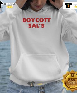 Nice Spikes Joint Boycott Sals hoodie displayed on a mannequin, featuring bold graphics and a stylish urban design.