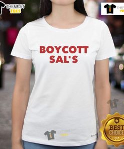 Nice Spikes Joint Boycott Sal's Ladies Tee featuring stylish design and vibrant colors for trendy women's fashion.