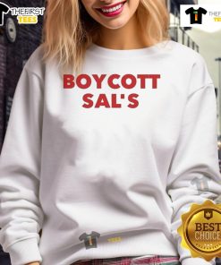 Stylish Nice Spikes Joint Boycott Sals sweatshirt displayed on a mannequin, perfect for casual streetwear fashion.
