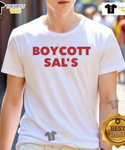 Nice Spikes Joint Boycott Sal's T-Shirt featuring bold graphics and vibrant colors, perfect for stylish activism.