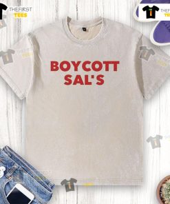 Nice Spikes Joint Boycott Sal's washed t-shirt featuring a trendy design and comfortable fit for casual wear.