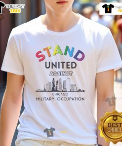 Nice Stand United Against Chicago T-Shirt featuring bold graphics and a stylish design for Chicago supporters.