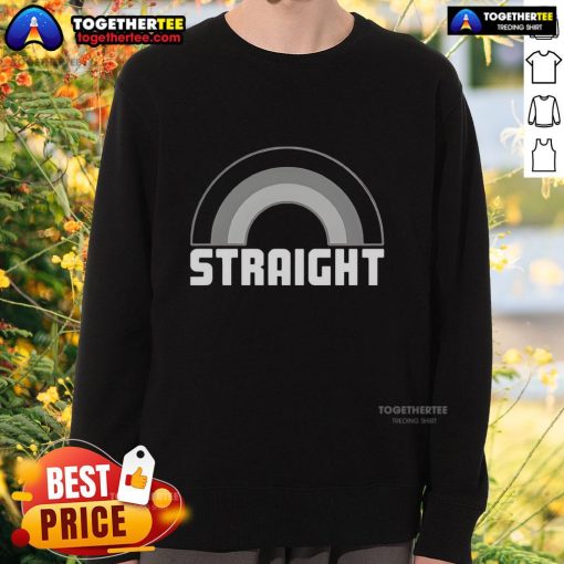 Colorful Nice Straight Rainbow Sweatshirt featuring a vibrant rainbow design on a cozy fabric.