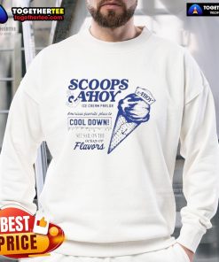 Cozy sweatshirt featuring Nice Stranger Things Scoops Ahoy Ice Cream Parlor design, perfect for fans of the series.