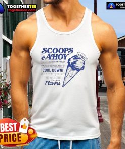 Nice Stranger Things Scoops Ahoy ice cream parlor tank top featuring vibrant graphics from America's favorite show.