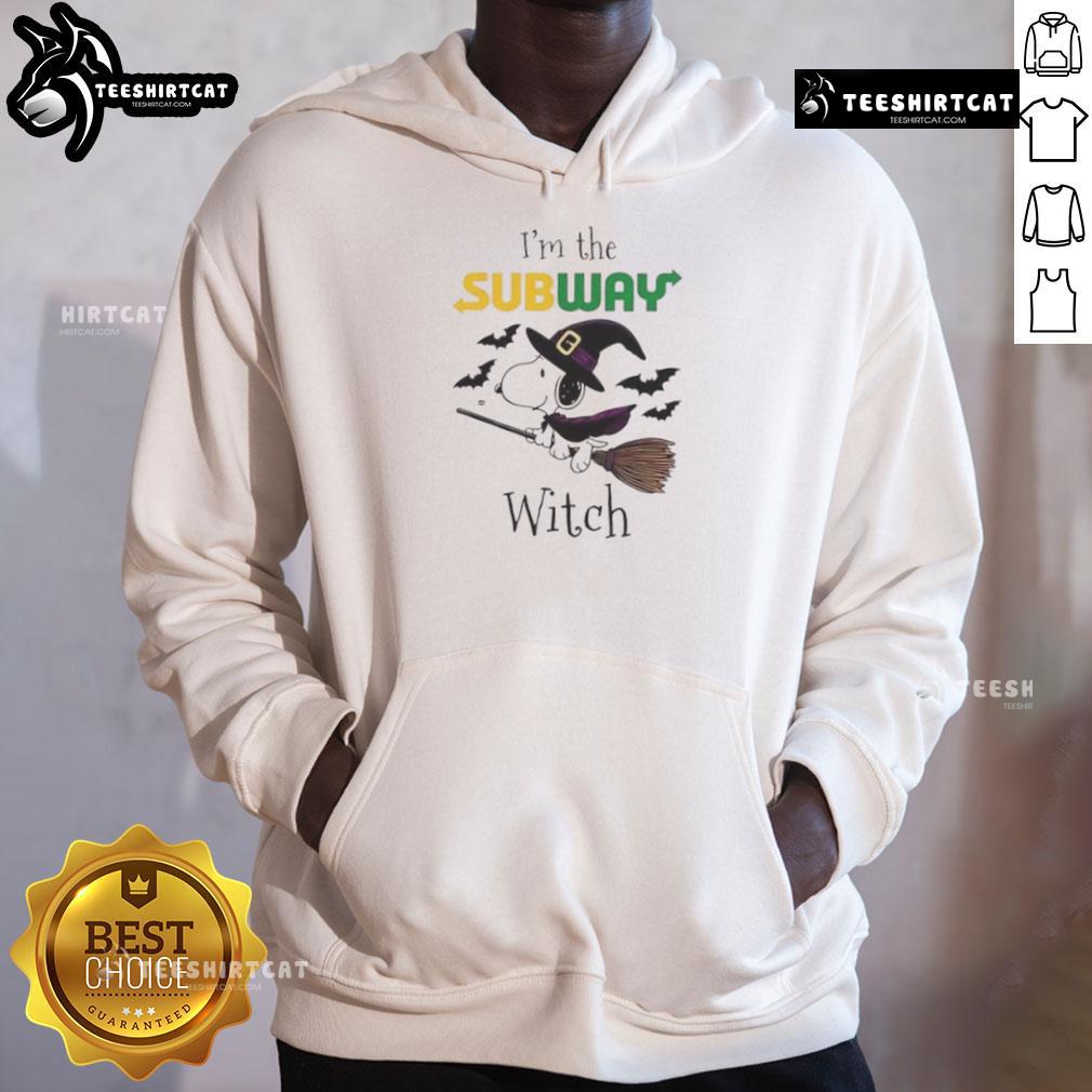 Nice Subway X Snoopy I'M The Witch Halloween Hoodie Nice Subway X Snoopy Halloween hoodie featuring 'I'm the Witch' graphic, perfect for festive autumn outings.