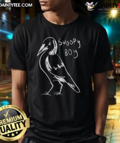 Alt Text: Nice Swoopy Boy Bird T-Shirt featuring a playful bird design on a vibrant background, perfect for casual wear.