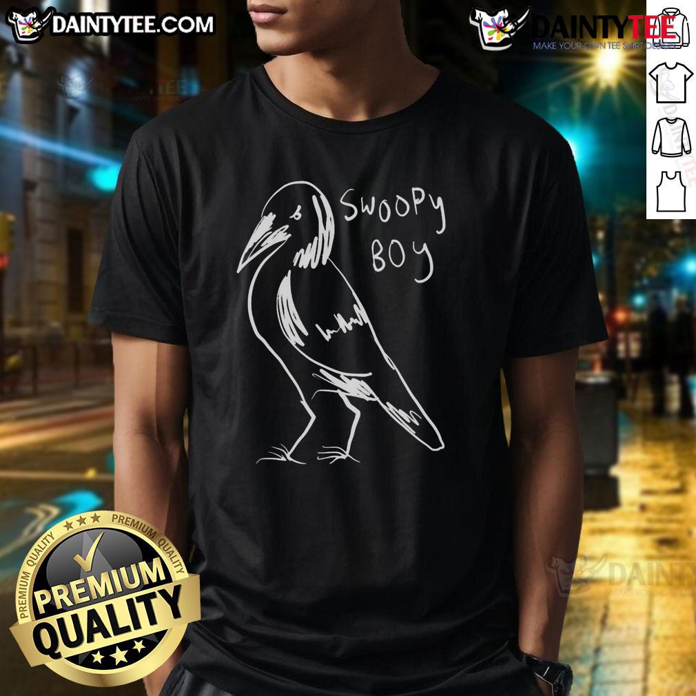 Nice Swoopy Boy Bird T Shirt Alt Text: Nice Swoopy Boy Bird T-Shirt featuring a playful bird design on a vibrant background, perfect for casual wear.