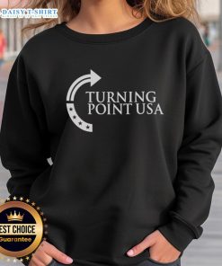 Alt Text: Sydney Sweeney wearing a Turning Point USA logo sweatshirt, showcasing a stylish and casual look.