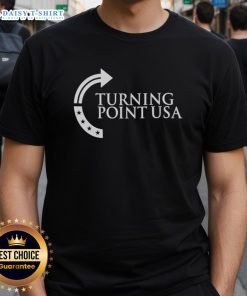Nice Sydney Sweeney wearing a Turning Point USA logo t-shirt, showcasing stylish activism and popular culture.