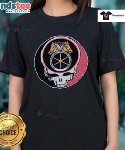 Nice Teamsters X Grateful Dead Ladies Tee featuring vibrant graphics and a comfortable fit for fans of both brands.