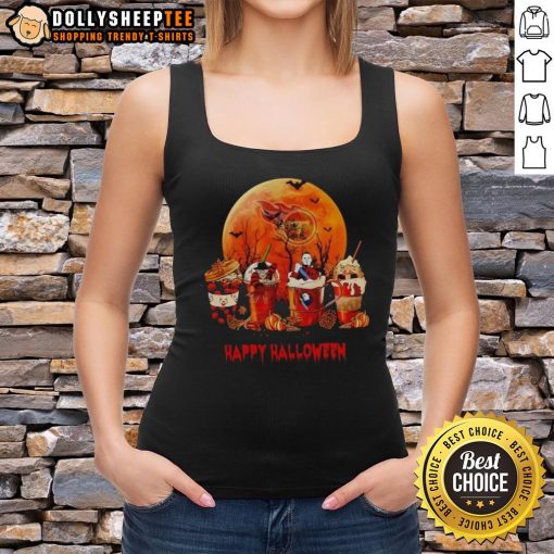 Stylish Nice Tennessee Titans Halloween coffee tank top featuring team colors and festive design for fans.