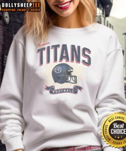 Cozy Nice Tennessee Titans Prime Play Sweatshirt in navy blue, perfect for game day or casual wear.