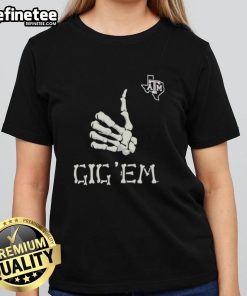 Texas A&M Aggies Glow Halloween tee featuring a stylish ebony hand design, perfect for fans celebrating Gig 'Em spirit.