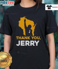 Thank You Jerry Green Bay Packer Football ladies tee, featuring a stylish design perfect for fans and casual wear.