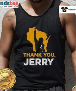 Jerry Green Bay Packer football tank top featuring a stylish design, perfect for game day and showing team spirit.