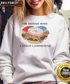 Cozy sweatshirt featuring a quirky donut burger design, perfect for those who appreciate unique fashion.