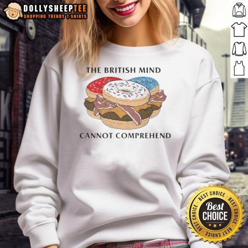 Cozy sweatshirt featuring a quirky donut burger design, perfect for those who appreciate unique fashion.