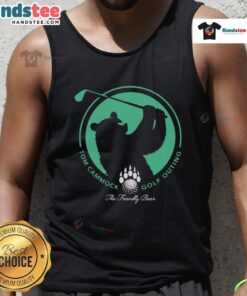 Tom Cammock Golf Outing tank top featuring Nice the Friendly Bear design, perfect for golf enthusiasts.