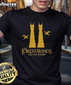 Nice The Lord Of The Wings The Twin Towers T-Shirt featuring iconic design inspired by the epic fantasy series.