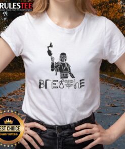 Nice The Mandalorian and Grogu science fiction movie graphic on a ladies tee, perfect for fans of the series.