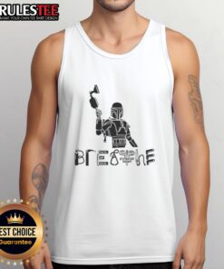 Nice The Mandalorian and Grogu science fiction movie graphic on a stylish tank top, perfect for fans of Star Wars.