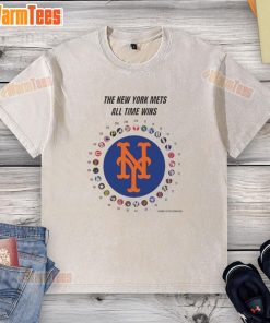 New York Mets MLB All-Time Wins Washed T-Shirt featuring a stylish design perfect for baseball fans.