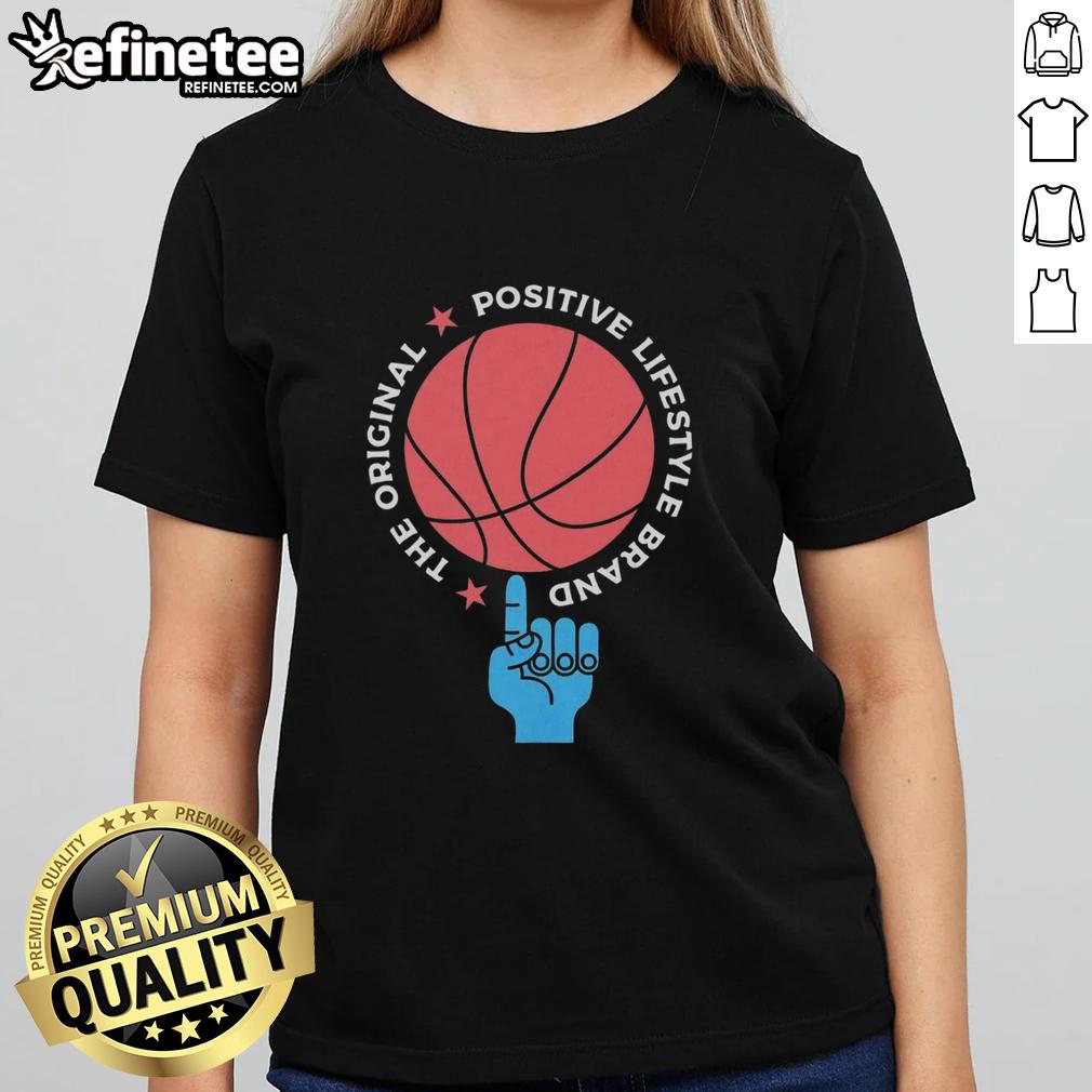Nice The Original Positive Lifestyle Brand Basketball Ladies Tee Alt Text: Nice The Original Positive Lifestyle Brand Basketball Ladies Tee in vibrant colors, perfect for casual sportswear.
